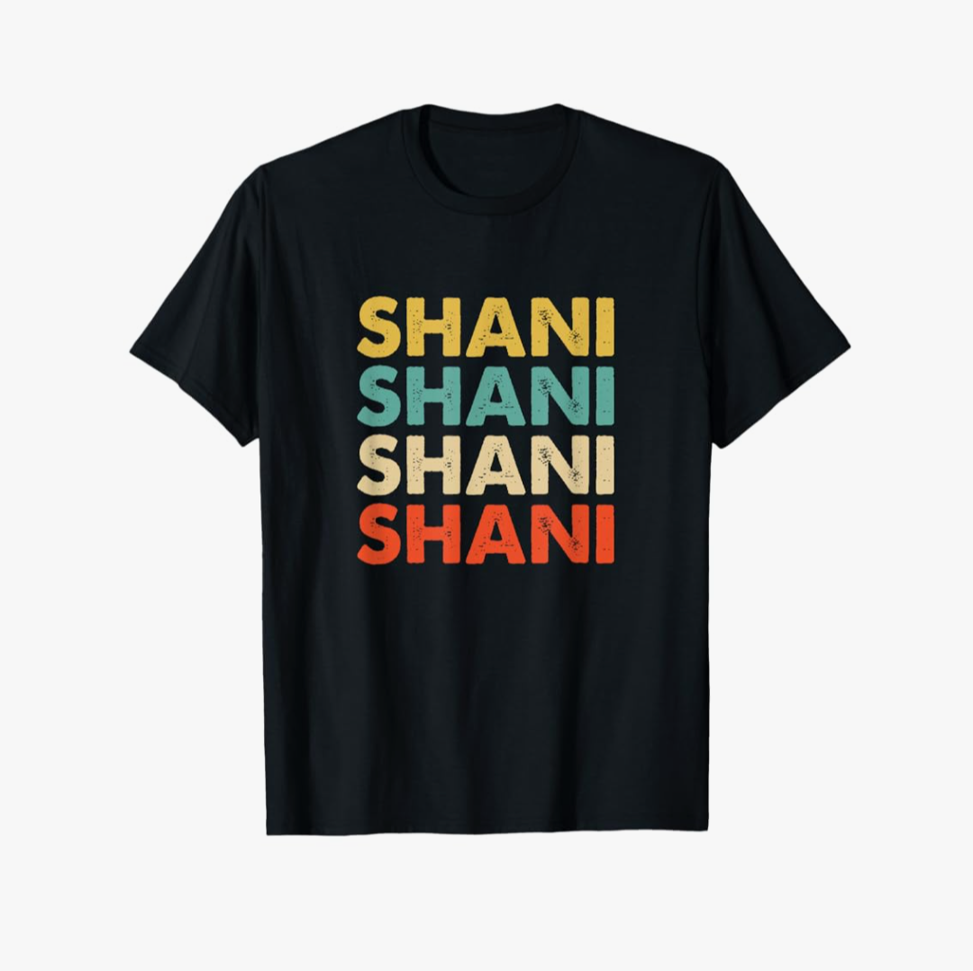 Shani Name T-Shirt, Small