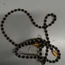 Lanyards with ID Badges Holder for Teachers Keys Card- Black Gold Women Breakaway Retractable Beaded Break Away Neck Lanyard with Holder for Name Tag Cruise Ship Cards Keys