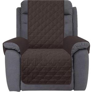 CHHKON Waterproof Nonslip Recliner Cover Stay in Place, Dog Couch Chair Cover Furniture Protector, Ideal Loveseat Slipcovers for Pets and Kids (Chocolate, 23'')