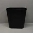 UUJOLY Plastic Small Trash Can Wastebasket, Garbage Container Basket for Bathrooms, Laundry Room, Kitchens, Offices, Kids Rooms, Dorms, 3.5 Gallon, Black