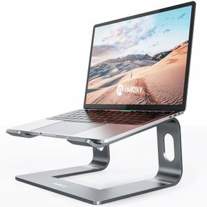 Nulaxy Fully Aluminum Detachable Laptop Stand, Ergonomic Ventilated Cooling Laptop Holder Computer Riser for Desk, Anti-Slip Design Notebook Stand Compatible with All 10-16" MacBook/Dell XPS/HP/Lenovo