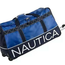 Nautica Wheeled Duffle Travel 30 Inch Large Rolling Lightweight Luggage Bags, Cobalt Blue