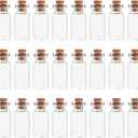 Magic Season Tiny Decorative Glass Bottles (24 Pcs / 0.6x1.5 inch)