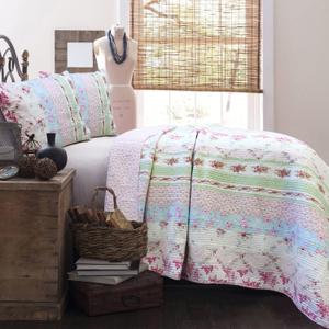 Cozy Line Home Fashions 100% Cotton Real Patchwork Pink Floral Cottage Shabby Chic Reversible Quilt Bedding Set, Bedspread, Coverlet (Wild Rose, King - 3 Piece)