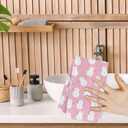 2 x 80Pcs Pink Christmas Guest Napkins Winter Snowman Disposable Paper Napkin Cute Xmas Holiday Party Decorative Dinner Hand Napkin Towel for Wedding Birthday Party Supplies, 13 x 15.7 inch