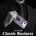 for iPhone 17 Pro Max Wallet Case with Card Holder + 1 Screen Protector, (2 Cards) & 360Ring Kickstand Military Grade Drop Shockproof Rugged Case for iPhone 17 Pro Max 6.9"(Purple)