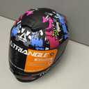 TRIANGLE Kids Motorcycle Helmets Youth Full Face Helmet Lightweight with 2 Visors DOT Approved Large