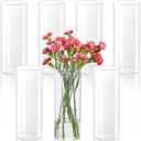 7pcs Glass Cylinder Vases for Centerpieces - 10 Inch Tall Glass Vases for Flower, Clear Flower Vase Bulk Floating Candle Vase for Table Centerpiece Wedding Home Dcor
