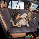 Dog car seat Cover, Dog Backseat Extender, pet Dog car seat, Dog car seat Cover, car Travel Bed Backseat Bed Cover, Thickened FoldableHard Bottom Waterproof Dog Bed for Cars SUV Trucks