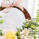 12PCS Small Round Grapevine Wreath 4Inch Rattan Wreaths for Easter Spring Candle Christmas Crafts Holiday Decoration Wedding Home Decor