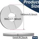 Wall Split Flange Stainless Steel Escutcheon Plate plumbing Cover Self-Adhesive Round for 50mm Diameter Pipe
