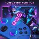 YUYIU Wireless 2.4GHz Controller with 7 Colors RGB Light for Xbox Controller, Xbox One Series X|S,Consoles,Steam PC Windows, with 1000mAh Battery/Dual Vib-ration/Turbo/Programmable, 3.5mm Audio Jack (BLUE)