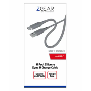 6 Foot Silicone Rubber Sync & Charge Cable
