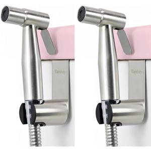 Handheld Bidet Sprayer for Toilet 2 PCS - Bidets for Existing Toilets Adjustable Water Pressure with Bidet Hose for Feminine Wash, Stainless Steel Muslim Shower Jet Spray for Toilet