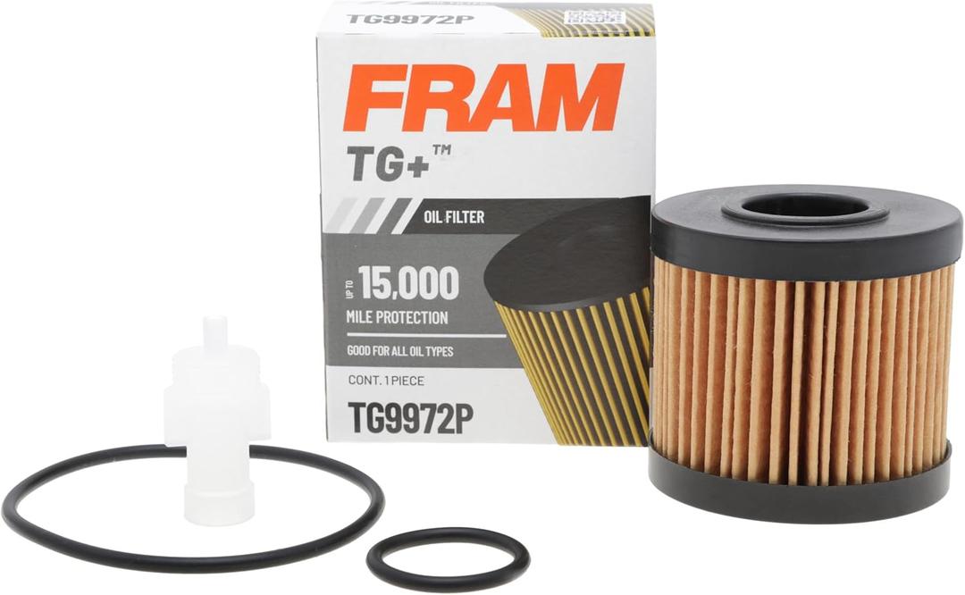 FRAM TG+ Replacement Oil Filter TG9972P, Designed for Interval Full-Flow Changes Lasting Up to 15K Miles for Select Vehicle Model Years