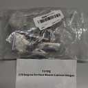 Chibery 2 Pack 170 Degree Soft Close Cabinet Hinges, Slow Smooth Hidden Frameless Lazy Susan Hinge, Concealed Hardware Surface Mount, Lid Support Trap Door, Self Closing for Corner, Kitchen Cupboard