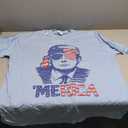 Women's Cool 'MERICA TRUMP Happy 4th Of July Trump American Flag V-Neck T-Shirt, Size 2XL