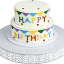 18 Inch Cake Stand Round Metal Cupcake, 18"L x 18"W x 2.95"H