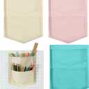 3 Pcs Magnetic Whiteboard Pockets Boho Color Nylon Organizer