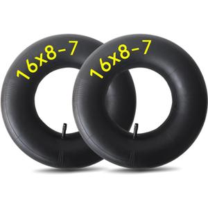 2-Pcs 16x8.00-7 Inner Tube 16x8-7 16/8-7 Tube for ATV/Golf Cart/Lawn Mowers/Snow Blowers/Farm Tractors and More