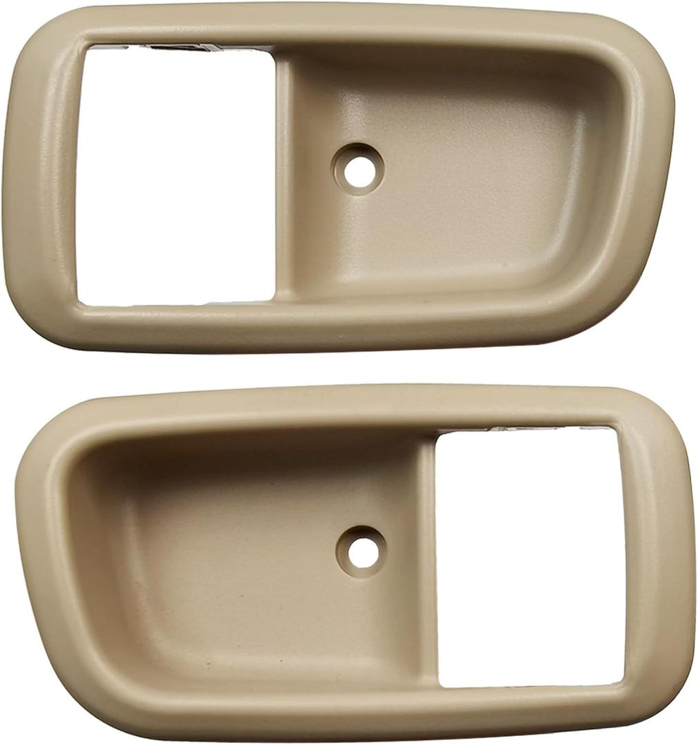 Front Driver & Passenger Interior Door Handle Trim Bezels for Toyota Tundra 2000-2006, Replaces 91343, 69278-0C010-E0, 91342, 69277-0C010-E0,Beige