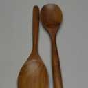 Wooden Cooking Spoons, 2 PCS Large Wooden Spoons for Cooking Natural Wood Spoons Heat Resistant Non Stick for Mixing, Baking, Serving and Stirring