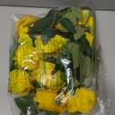 10 PCS Artificial Roses with Long Stems Silk Flowers Realistic Foam Flowers Fake Roses for Valentine's Day Home Wedding Halloween Decor(Yellow)