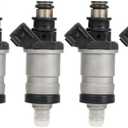Injectors 842-12192 ANGLEWIDE Fuel Injector Compatible with Acura CL 1999 Integra 1998 1999 2000 2001 RL 1996 1997 1998 1999 TL 1996 1997 1998 06164P2J000 Fuel Injectors 4Pcs
