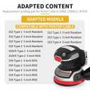 5 Inch 5 Holes Hook Loop Orbital Sander Metal Pad Replacement for Porter Cable 332 333VS 334 Random Sander with 4 PCS Foam & 36 PCS Sanding Discs 100 150 180 240 320 400 Grits