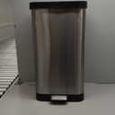 Glad Stainless Steel Step Trash Can with Clorox Odor Protection | Large Metal Kitchen Garbage Bin with Soft Close Lid, Foot Pedal and Waste Bag Roll Holder, 20 Gallon, Stainless