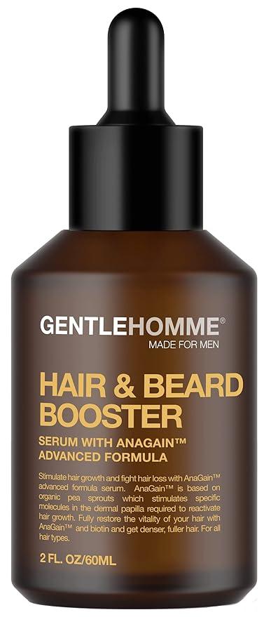 Anagain Hair & Beard Growth Serum - Advanced Formula with Biotin & Castor Oil for Thicker, Fuller Regrowth - 60 mL