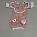 KYEESE Dog Pajamas Soft Striped Pet Jumpsuit Lightweight Doggie Jammies 4 Legs Dog Clothes Stretchable Pajamas Breathable Cozy Outfit Comfortable Onesie Sleepwear for Small Dogs, Pink Striped, Large