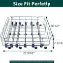 Upgraded 3751DD1001J Dishwasher Rack Replacement Parts for LG Lower Dish Rack Bottom Dishrack Drawer LG LDF7774ST LDF5545ST LDF7551ST Thinq Dishwasher 22.9’’ D x 20.5’’ W Dish Washer Tray 1 Pack