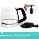 12-Cup Replacement Carafe Compatible with Black and Decker Coffee Maker Model# CM1160B, CM1160W