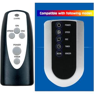 Replacement Remote Control for Lasko 2551 2554 2559 4824 T32202 T36212 Wind Curve TowerT42905 Oscillating TowerT48331 Xtraair Tower