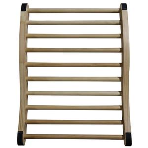 Sauna Backrest Sauna Accessories Wooden Slip-Resistant Non-Toxic Comfortable S-Shape Design Sauna Chair with Back, Sauna Accessories for Any Barrel or Infrared Sauna