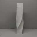 Tall Vases On Floor, 23.62" Twisted Geometric Flower Vase for Home, Living Room, Flower Centerpieces, Shelf, Table, Decor, White Crackle Vase