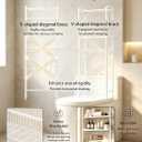 Over The Toilet Storage Cabinet, 4-Tier Bathroom Organizer (White), 23.8"W x 9.8"D x 68.1"H