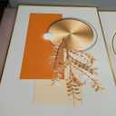 Framed Modern Luxury Gold Wall Art for Living Room, Set of 3 Piece Contemporary Paintings Artwork for Walls, Golden Prints Pictures with Gold Frame, Wall Decor for Home Office - Total 30" x 60"