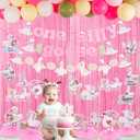 One Silly Goose Birthday Decor Girl One Silly Goose 1st Birthday Party Decorations for Girls Silly Goose Hanging Swirl Garland Honeycomb Table Centerpieces Funny Goose Farm Animal Themed Party Supplies