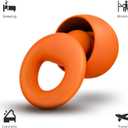 Noise Canceling Earplugs for Sleep and Concentration New Flexible Earplugs for Better Attenuation2 Pair Reusable Deal for Side Sleepers &Noise Sensitive Person 27dB Noise CancellationOrange