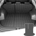 powoq Cargo Mat Compatible with 2023-2025 Kia Sportage Trunk Liner with Backrest Mat TPE Replacement for 2023-2025 Kia Sportage Accessories (Trunk Mat with Backrest Mat)