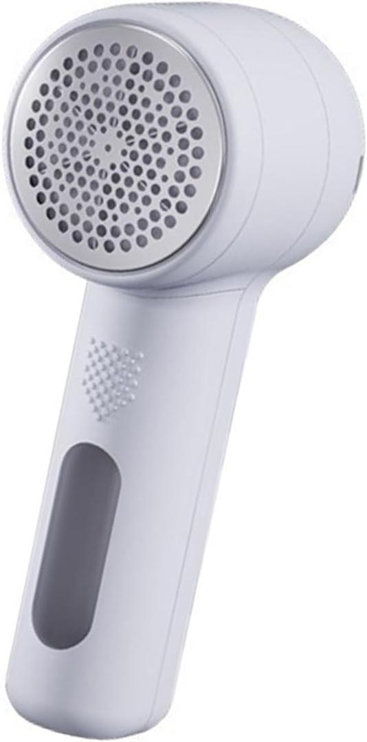 Rechargeable Fabric Shaver Digital LED Display 3 Adjustable Levels ABS Texture for Clothes Furniture Lint Pills Removal Digital Display Fabric Shaver (White)