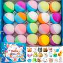 20 Pack Bath Bombs for Kids with Surprise Inside Bubble Bath Toys Organic Natural Bath Bombs Set Easter Basket Stuffers Birthday Christmas Gift for Kids 3 4 5 6 7 8 Years Old Boys Toddlers Girls