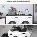 VEVOR Washer Dryer Countertop with 3 Splicing Panels, 54" x 27" Wooden Washer and Dryer Countertop with Non-Slip Pads, Water-Resistant Laundry Topper for Laundry Room Organization and Storage, Black