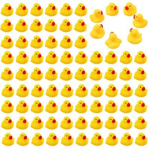 60PCS Rubber Duck - Bath Toys - Pool Toys - Mini Ducks Bulk for Kids Baby Shower Decorations Birthday Party Favors Gift Classroom Summer Beach Pool Activity Carnival Game (Yellow)