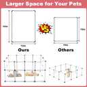 24 Panels Portable Small Animals Playpen,48"x 24"x 28" Transparent Pet Playpen,Portable Plastic Enclosure,Puppy Play Pen for Indoors Outdoor Pet Fence for Guinea Pigs,Bunny,Ferrets,Hamsters,Hedgehogs