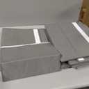 DIMJ Bed Sheet Organizers and Storage 6 Pack - Foldable Sheet Organizer for Linen Bedding Storage Box for organization, Sheets Set Holder for Blanke, Towel (King & Queen Size), Blended Grey