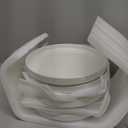 Sweese Porcelain Flat Dessert Plates Set of 6-7.8 Inch Salad Plates for Kitchen, Small Appetizer, Small Dish Set, Microwave & Dishwasher Safe, Scratch Resistant - Elegant White Glaze