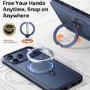 TORRAS Q3 Spin for iPhone 17 Pro Max Case with 360 Magnetic Stand, Camera Control, Fit for MagSafe, 4X Military-Grade Shockproof Case for iPhone 17 Pro Max Phone Case with Kickstand, Deep Blue